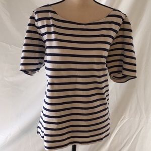 Old Navy Women’s Cream & Blue Striped XXL Top